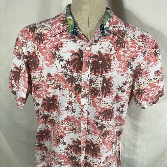 Pete Huntington Hawaiian Colorful Button Up Shirt Size Large - Picture 3 of 7